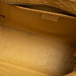 Pre Owned Celine Yellow Python Nano Luggage Tote