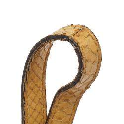 Pre Owned Celine Yellow Python Nano Luggage Tote