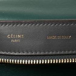 Pre Owned Celine Tri Color Leather and Suede Medium Trapeze Top Handle Bag