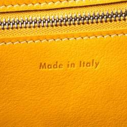 Pre Owned Celine Mustard Leather Large Big Bag 