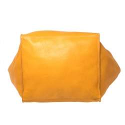 Pre Owned Celine Mustard Leather Large Big Bag 
