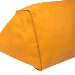 Pre Owned Celine Mustard Leather Large Big Bag 