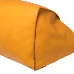 Pre Owned Celine Mustard Leather Large Big Bag 