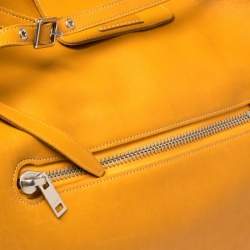 Pre Owned Celine Mustard Leather Large Big Bag 