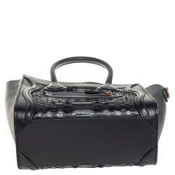 مملوكة مسبقًا Celine Black Python and Leather Nano Luggage Tote