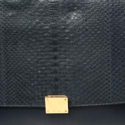 Pre Owned Celine Tricolor Python and Leather Medium Trapeze Bag