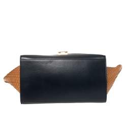 Pre Owned Celine Tricolor Python and Leather Medium Trapeze Bag