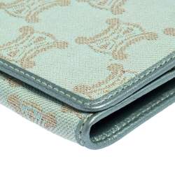 Pre Owned Céline Metallic Canvas Macadam Continental Wallet