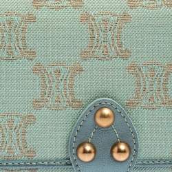 Pre Owned Céline Metallic Canvas Macadam Continental Wallet