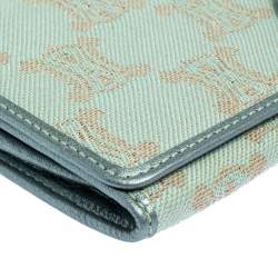 Pre Owned Céline Metallic Canvas Macadam Continental Wallet