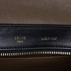 Pre Owned Celine Tricolor Leather and Suede Medium Trapeze Top Handle Bag