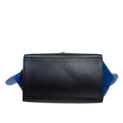 Pre Owned Celine Tricolor Leather and Suede Medium Trapeze Top Handle Bag