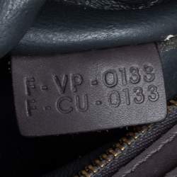 Pre Owned Celine Grey Leather and Suede Medium Trapeze Top Handle Bag