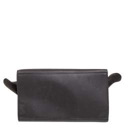 Pre Owned Celine Grey Leather and Suede Medium Trapeze Top Handle Bag