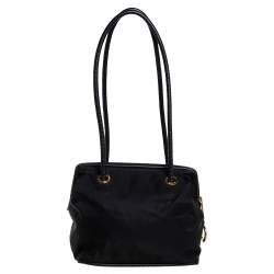 Pre Owned Celine Black Nylon and Leather Tote