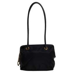 Pre Owned Celine Black Nylon and Leather Tote