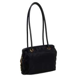 Pre Owned Celine Black Nylon and Leather Tote