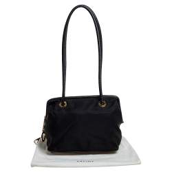 Pre Owned Celine Black Nylon and Leather Tote