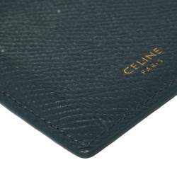 Pre Owned Celine Blue Leather Zip Card Holder