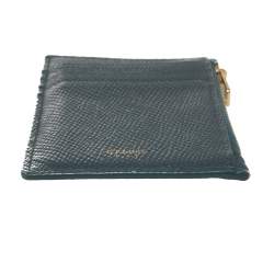 Pre Owned Celine Blue Leather Zip Card Holder