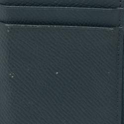 Pre Owned Celine Blue Leather Zip Card Holder