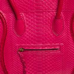 Pre Owned Celine Pink Python Medium Phantom Luggage Tote