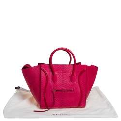 Pre Owned Celine Pink Python Medium Phantom Luggage Tote