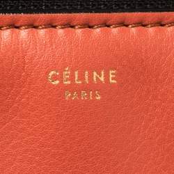 Pre Owned Celine Pastel Red Leather Medium Edge Top Handle Bag
