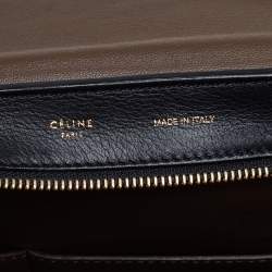 Pre Owned Celine Multicolor Leather and Suede Medium Trapeze Top Handle Bag