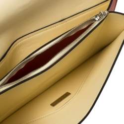 Pre Owned Celine Multicolor Ostrich Leg, Suede and Leather Diamond Clutch