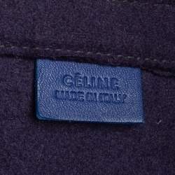 Pre Owned Celine Blue Leather Medium Tassel Phantom Cabas Tote