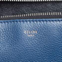 Pre Owned Celine Blue Leather Medium Edge Top Handle Bag