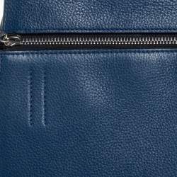 Pre Owned Celine Blue Leather Medium Edge Top Handle Bag