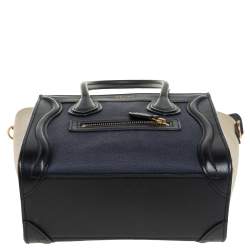 مملوكة مسبقًا حقيبة يد سيلين نانو لاغدغ جلد ثلاثية اللون