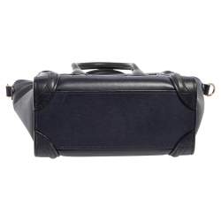 Pre Owned حقيبة يد سيلين نانو لاغدغ جلد أزرق