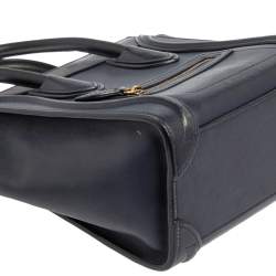 Pre Owned حقيبة  يد سيلين نانو لاغدغ جلد أزرق