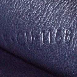Celine Blue/Burgundy Leather Frame Classic Messenger Bag