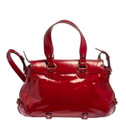 Pre Owned Celine Red Patent Leather Lirine Tote