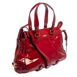 Pre Owned Celine Red Patent Leather Lirine Tote