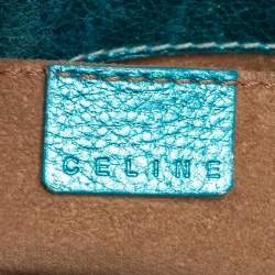 Pre Owned Celine Metallic Blue Leather Boogie Tote