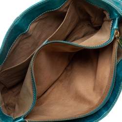 Pre Owned Celine Metallic Blue Leather Boogie Tote