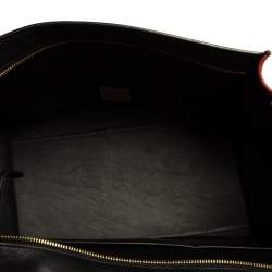 Pre Owned Celine Multicolor Python, Suede, and Leather Medium Trapeze Top Handle Bag