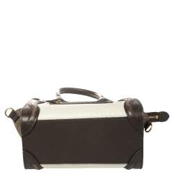 Pre Owned Celine Tricolor Leather Nano Luggage Tote 
