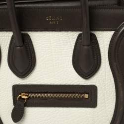 Pre Owned Celine Tricolor Leather Nano Luggage Tote 