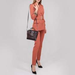 مملوكة مسبقًا حقيبة يد توتس سيلين نانو لاغيدج جلد عنابي