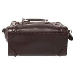 مملوكة مسبقًا حقيبة يد توتس سيلين نانو لاغيدج جلد عنابي