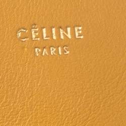 Pre Owned Celine Mustard/Black Leather Blade Flap Bag
