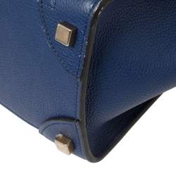 Pre Owned حقيبة سيلين مايكرو لاغيدج جلد أزرق 