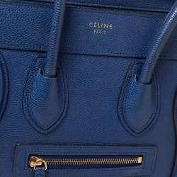 Pre Owned حقيبة سيلين مايكرو لاغيدج جلد أزرق 