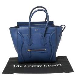 Pre Owned حقيبة سيلين مايكرو لاغيدج جلد أزرق 